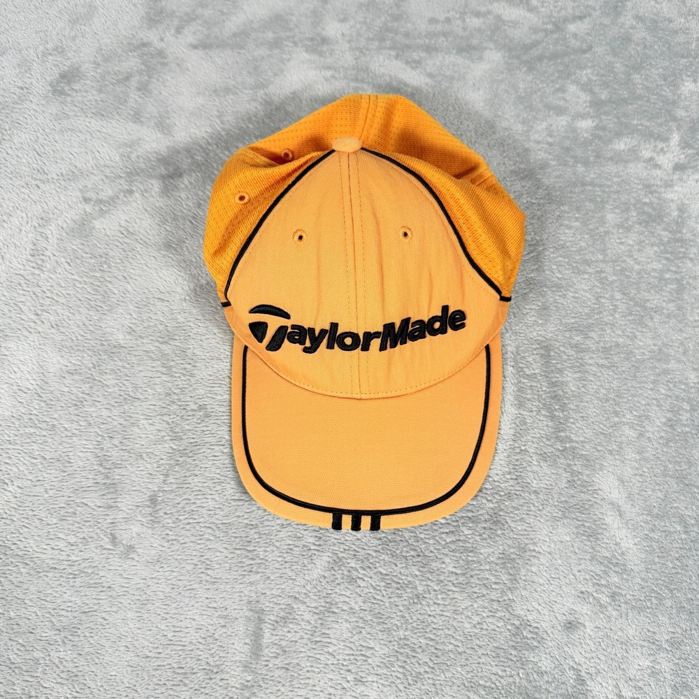 TaylorMade Mens L/XL Golf Hat Orange Adidas R9 TP Ball Performance Cap